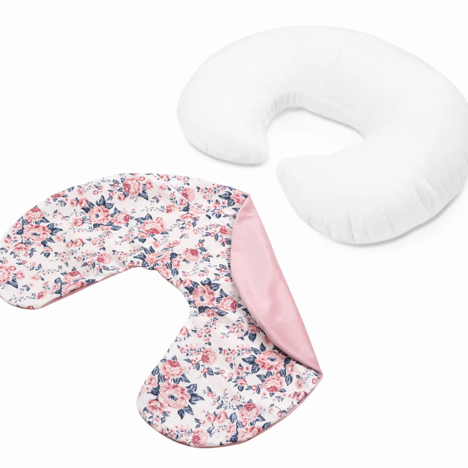 POSZEWKA NA ROGAL - ROSES I SMOKEY PINK SOFT VELVET
