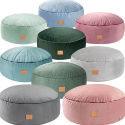 Pufa dziecięca - w kolorze cappuccino Soft Velvet