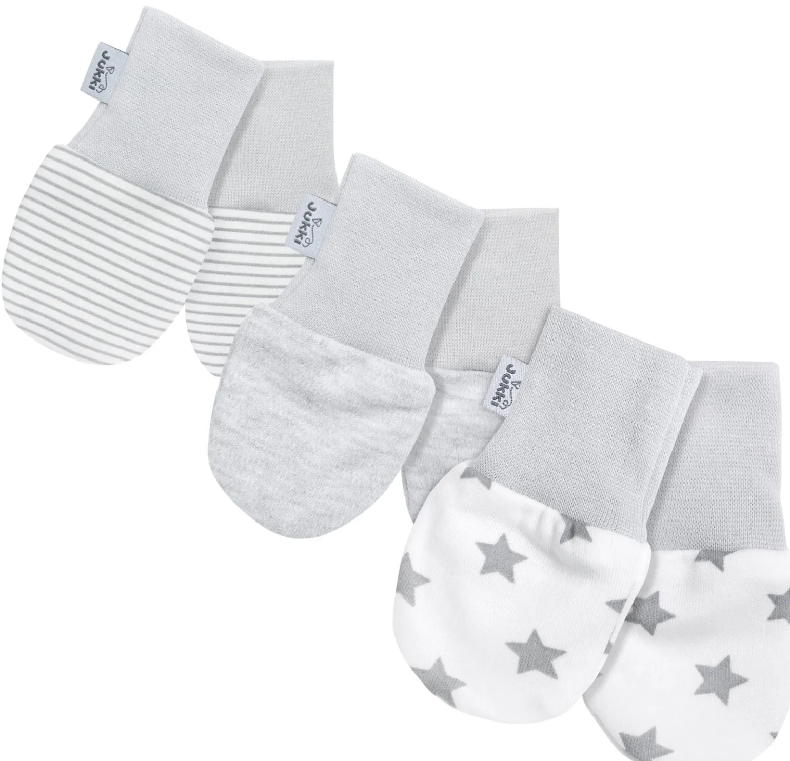Rękawiczki Niedrapki 3 pack Basic Grey Melange