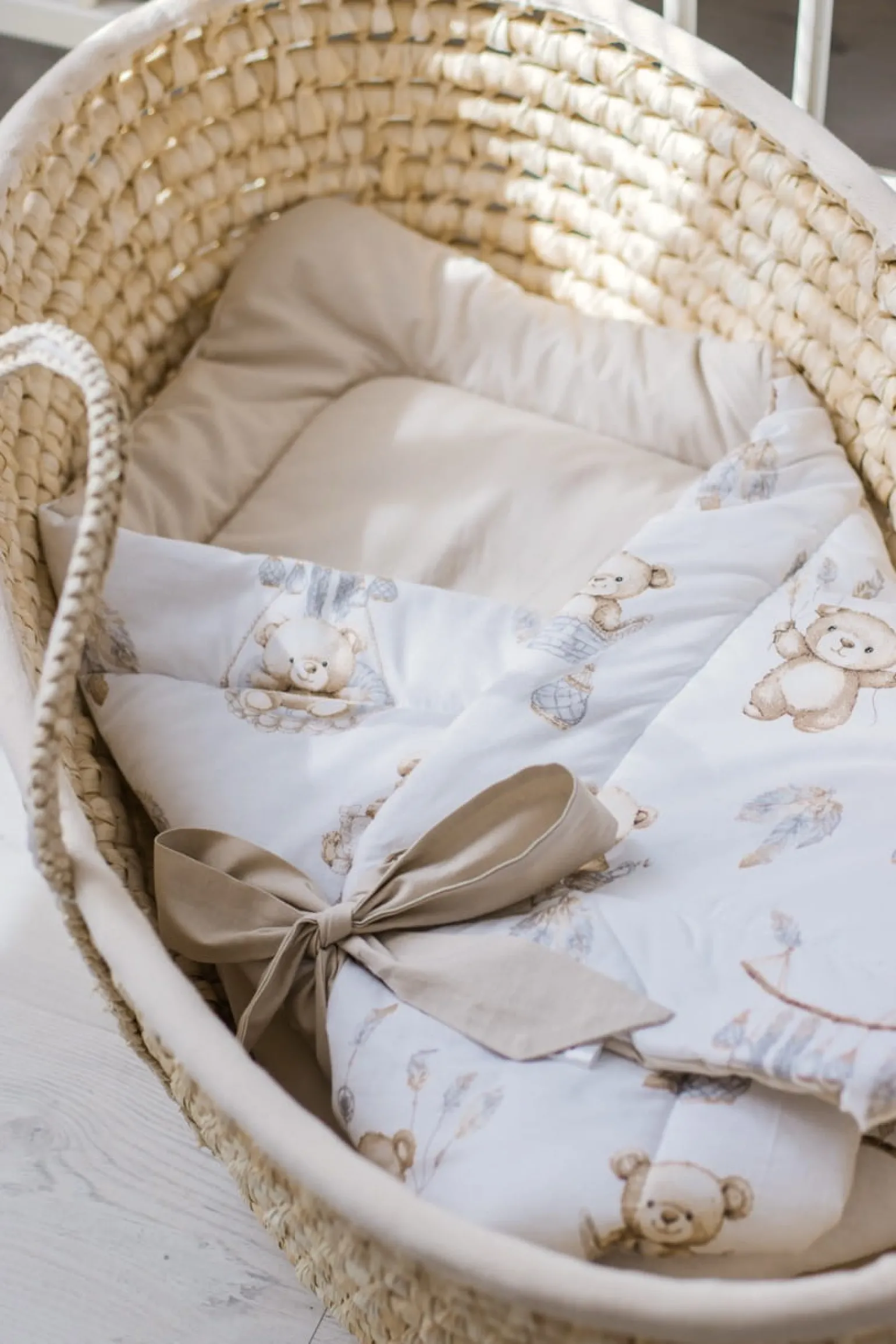 Rożek niemowlęcy bawełniany - Boho Bears