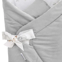 Rożek niemowlęcy Velvet - Cloudy Bears i szary Velvet