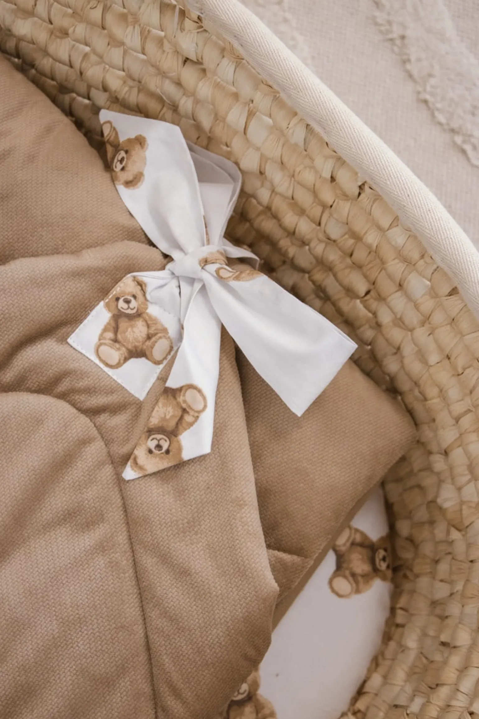 Rożek niemowlęcy Velvet - Mr. Teddy i Caramel Velvet