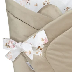 Rożek niemowlęcy Velvet - Swan Family i Cappuccino Soft Velvet
