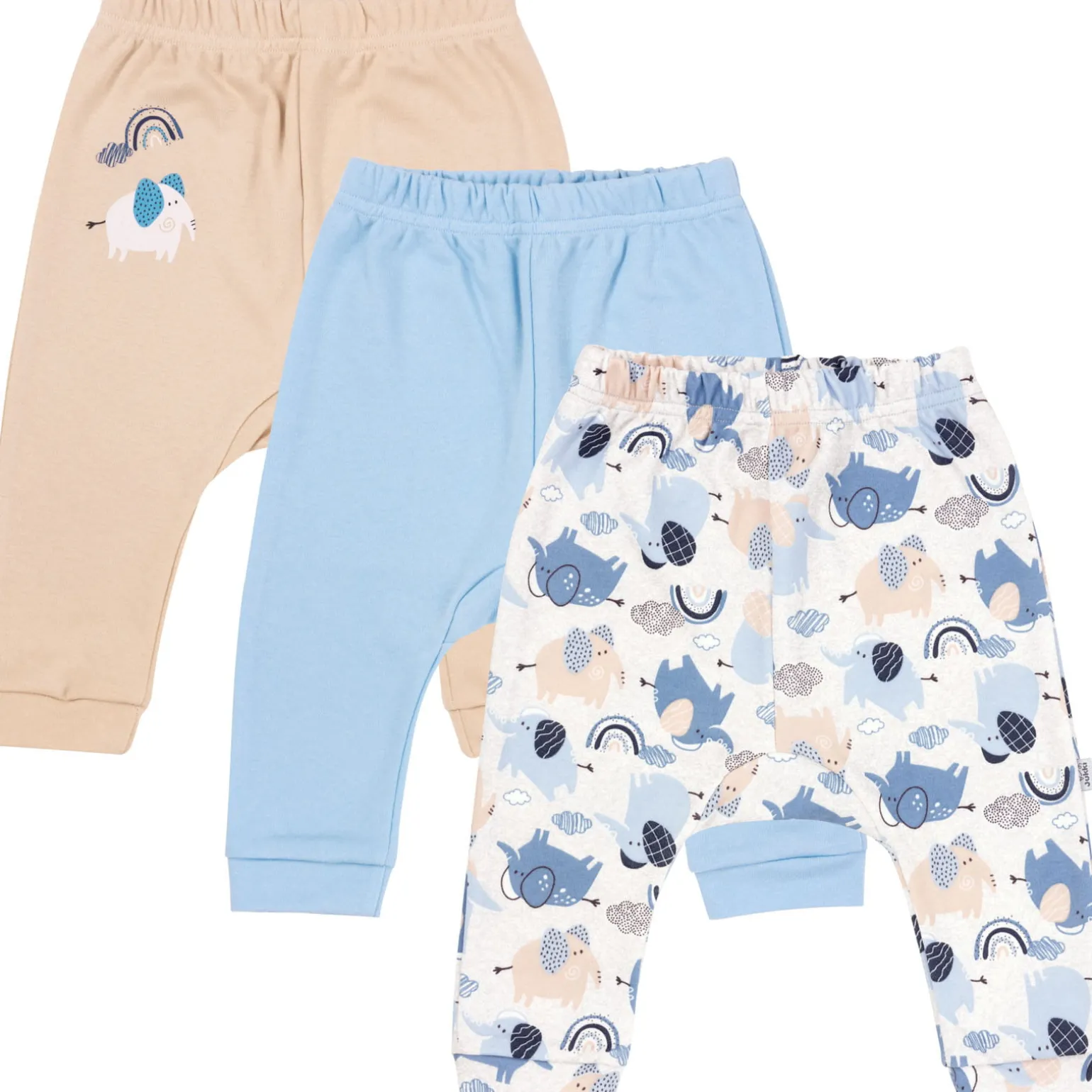 Spodenki 3 pack Blue Elephants