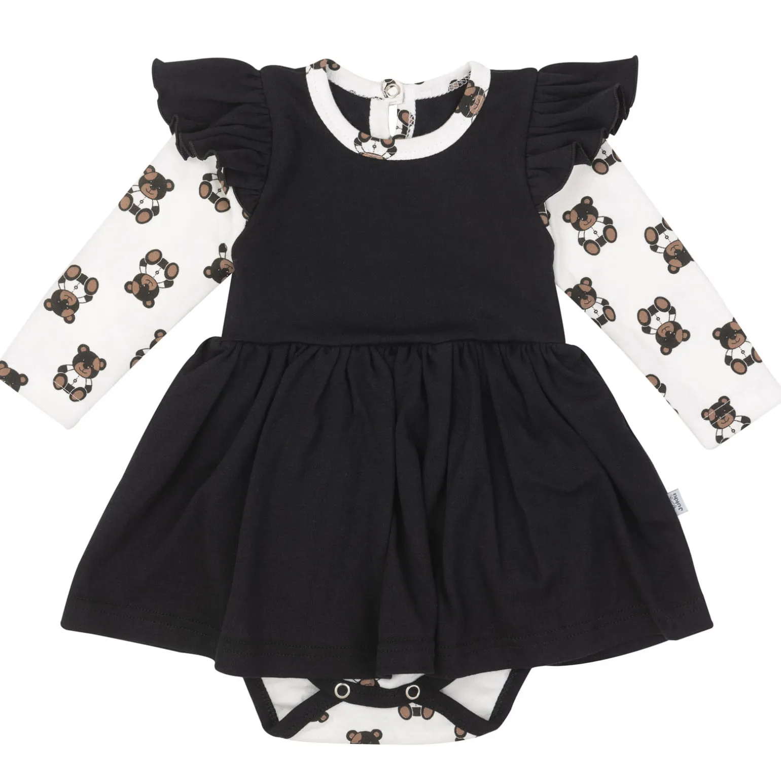 Sukienka z body Black Teddy Bear - Black