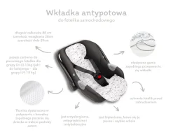 Wkładka antypotowa do fotelika 0-13 kg i 9-18kg - Elephant's Paradise