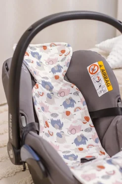 Wkładka antypotowa do fotelika 0-13 kg i 9-18kg - Pink Elephants