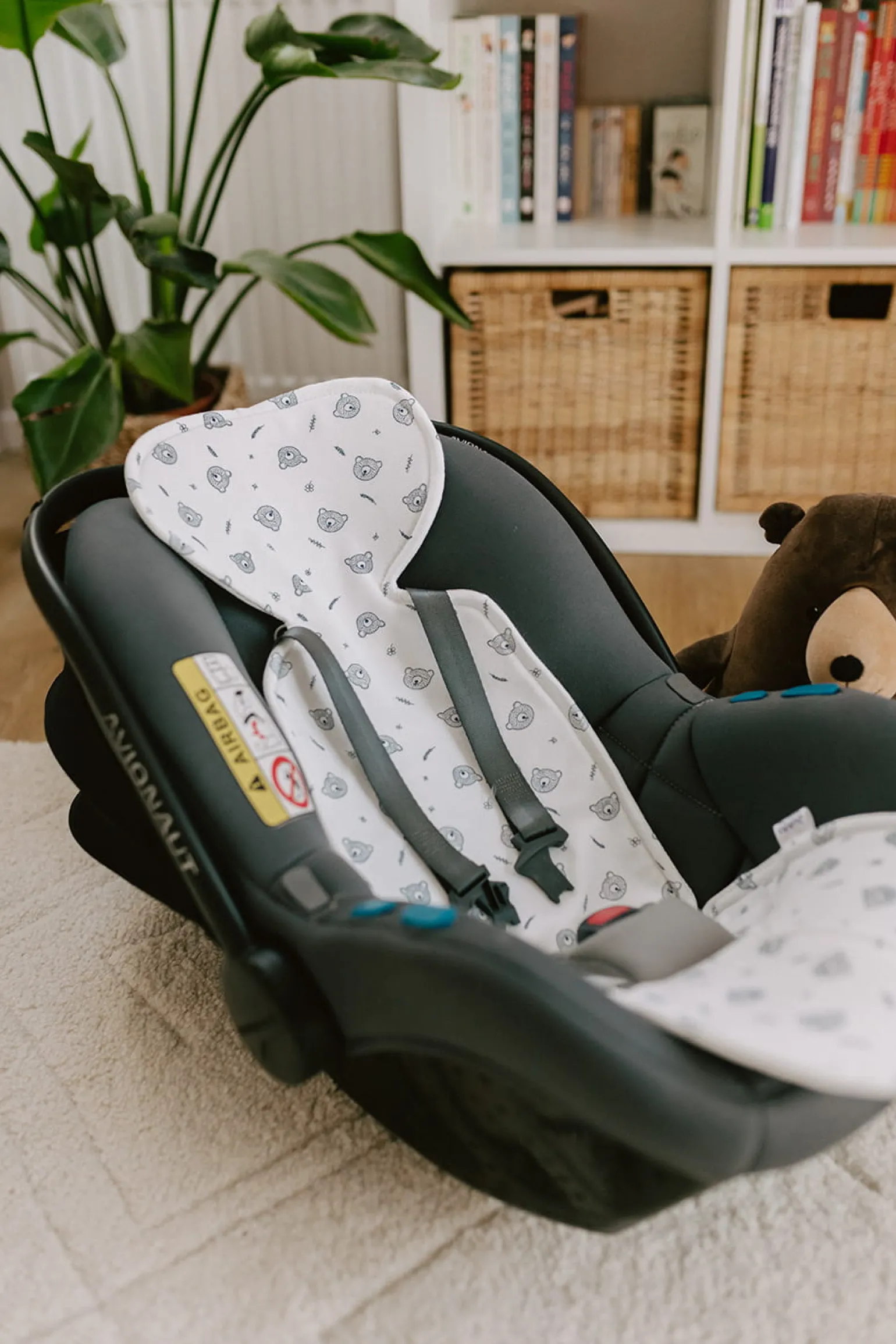 Wkładka antypotowa do fotelika 0-13 kg i 9-18kg - Teddy Bear Blue