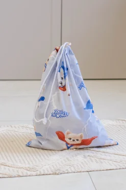 Worek na kapcie do żłobka/ przedszkola- Super Puppy Blue