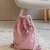Worek na kapcie do żłobka/ przedszkola - Old Rose minky
