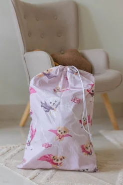 Worek na zestaw przedszkolaka - Super Puppy Pink