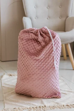 Worek na zestaw przedszkolaka - Old Rose minky