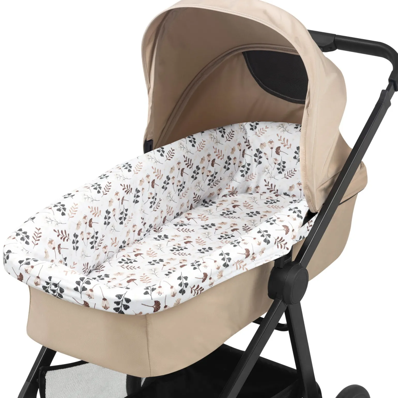 Zestaw do gondoli – bawełniany ochraniacz + prześcieradło Boho Garden