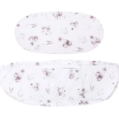 Zestaw do gondoli – bawełniany ochraniacz + prześcieradło Lovely Mouse