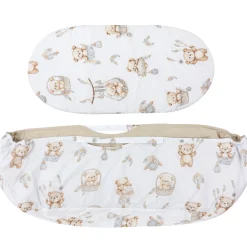 Zestaw do gondoli – bawełniany ochraniacz + prześcieradło Boho Bears