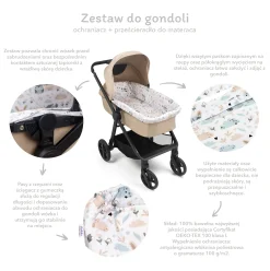 Zestaw do gondoli – bawełniany ochraniacz + prześcieradło Magical Woodland
