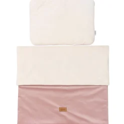 Zestaw do wózka - Plusz ecru i Smokey Pink Soft Velvet