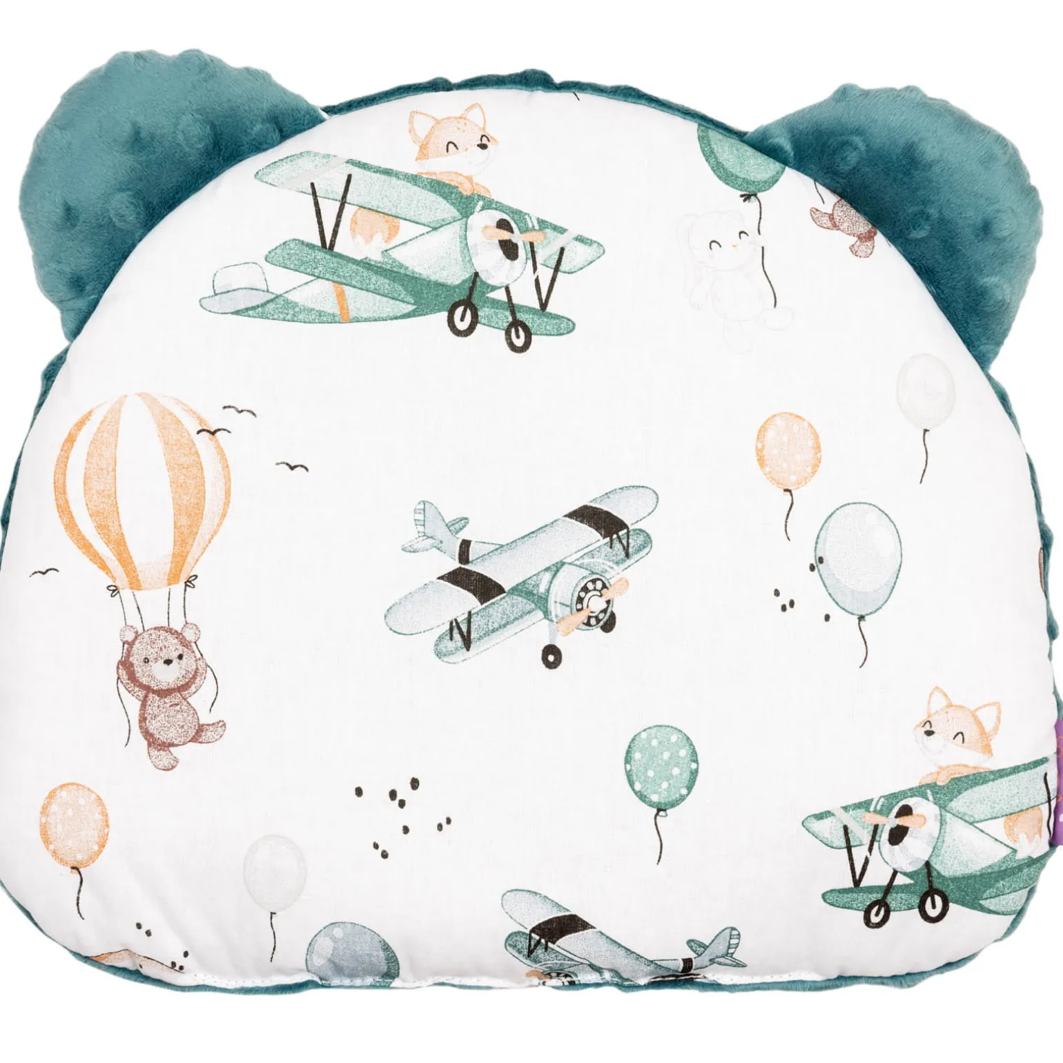 Zestaw 5 elementowy Comfort - Balloon Travel i szmaragdowe Minky