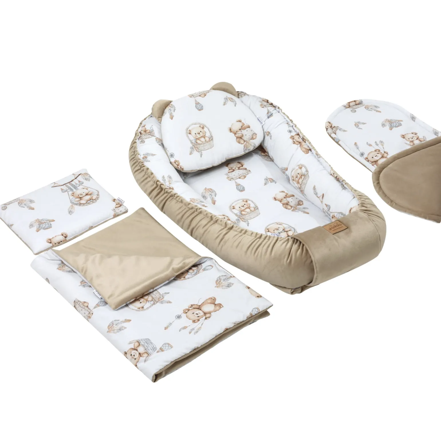 Zestaw 5 elementowy Comfort - Boho Bears i Cappuccino Soft Velvet