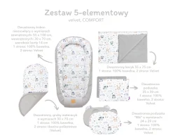 Zestaw 5 elementowy Comfort - Boho Bears i Cappuccino Soft Velvet