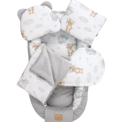 Zestaw 5 elementowy Comfort - Cloudy Bears i Szary Velvet