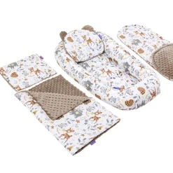 Zestaw 5 elementowy Comfort - Magical Woodland i Mokka Minky