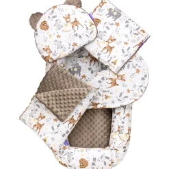 Zestaw 5 elementowy Comfort - Magical Woodland i Mokka Minky