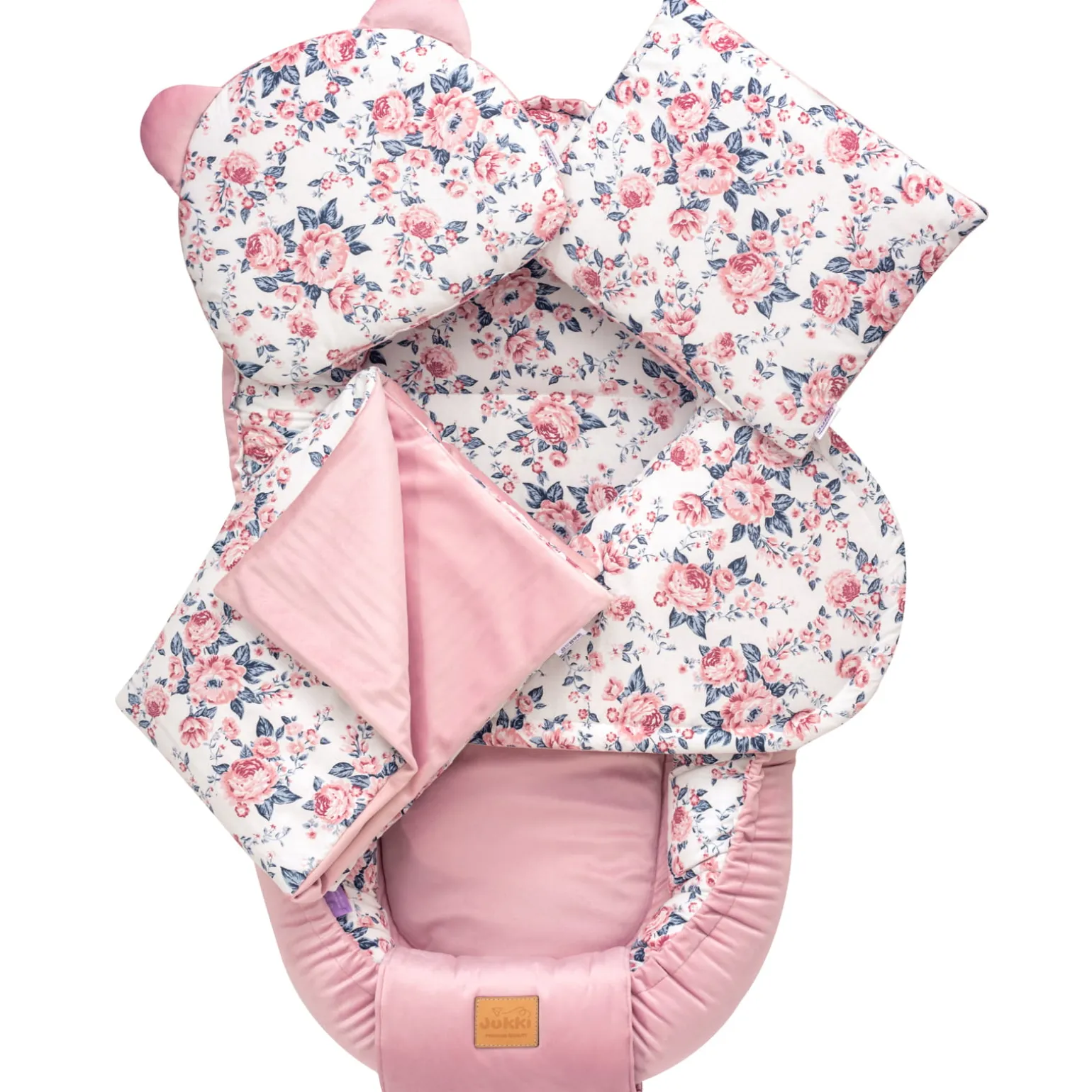 Zestaw 5 elementowy Comfort - Roses i Smokey Pink Soft Velvet