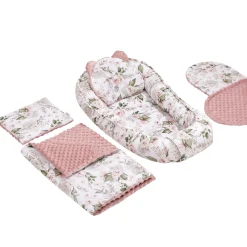 Zestaw 5 elementowy Comfort - Secret Garden i Old Rose Minky