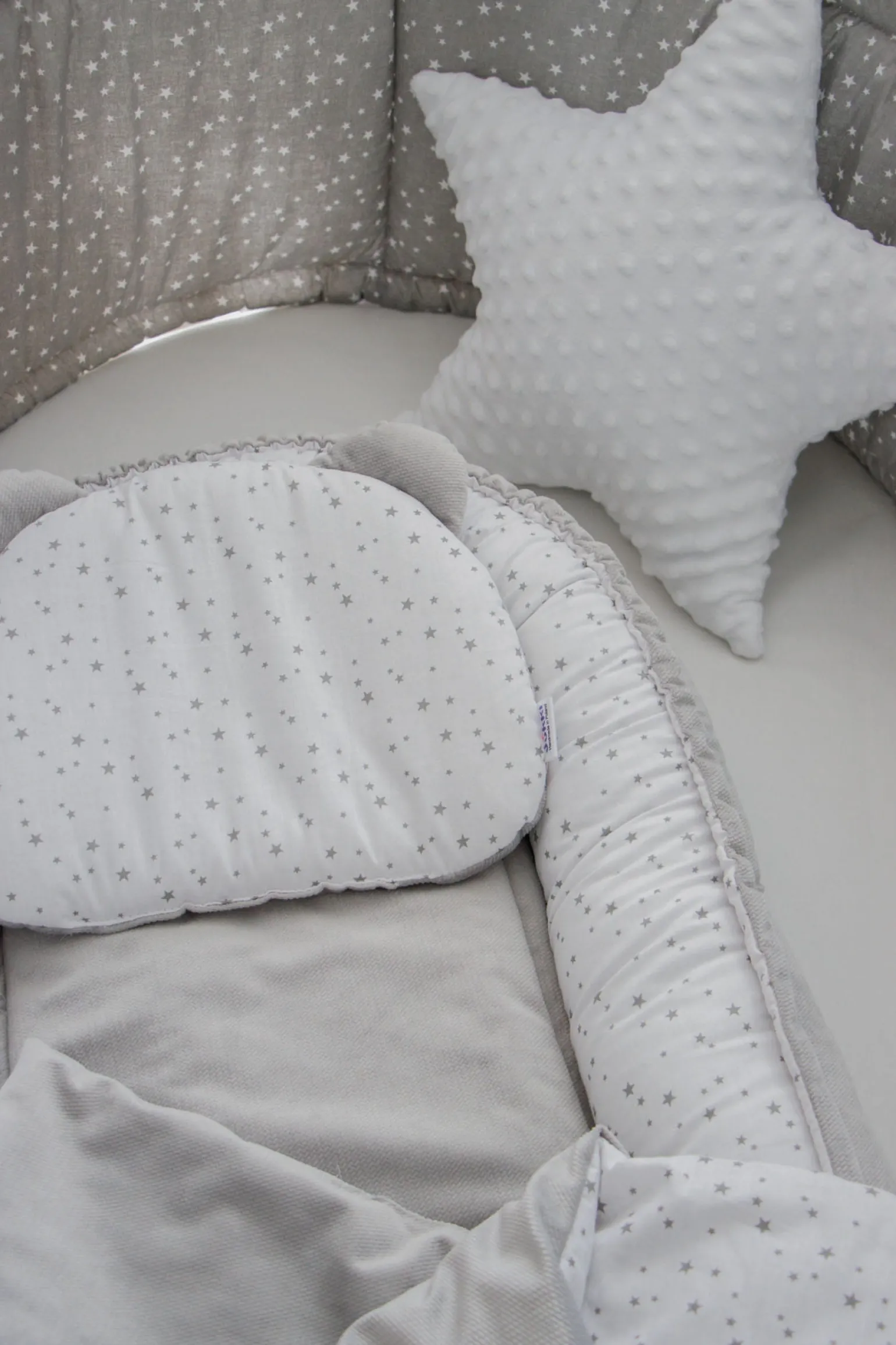 Zestaw 5 elementowy Comfort - Twinkle Stars i Szary Velvet