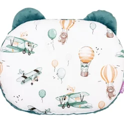 Zestaw 5 elementowy XXL - Balloon Travel i szmaragdowe Minky
