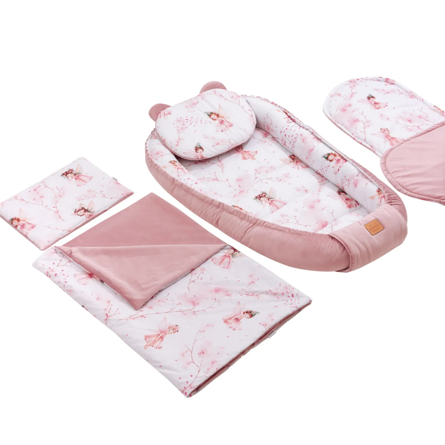 Zestaw 5 elementowy XXL - Little Fairy i Smokey Pink Soft Velvet