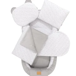 Zestaw 5 elementowy XXL - Twinkle Stars i szary Velvet