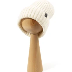 Zimowa czapka z wełny merino - ECRU