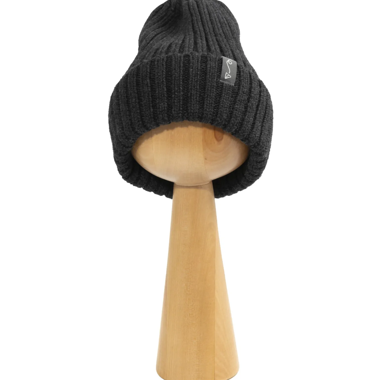 Zimowa czapka z wełny merino - GRAPHITE MELANGE