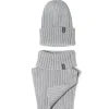 Zimowa czapka z wełny merino - GREY MELANGE