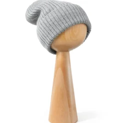 Zimowa czapka z wełny merino - GREY MELANGE