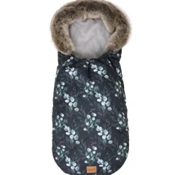 Zimowy śpiworek dziecięcy do wózka, gondoli i sanek - EUCALYPTUS BLACK WINTER