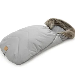 Zimowy śpiworek dziecięcy do wózka, gondoli i sanek - LIGHT GREY WINTER