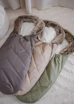 Zimowy śpiworek dziecięcy do wózka, gondoli i sanek - BEIGE WINTER