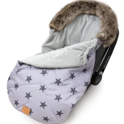 Zimowy śpiworek dziecięcy do wózka, gondoli i sanek - GREY STARS WINTER