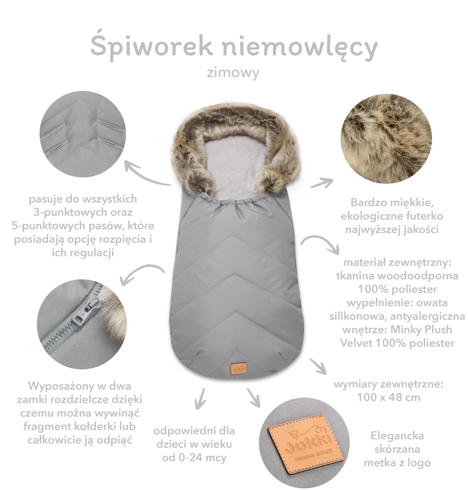 Zimowy śpiworek dziecięcy do wózka, gondoli i sanek - BLUE WINTER