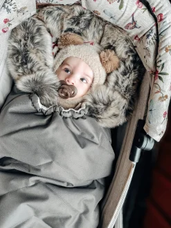 Zimowy śpiworek dziecięcy do wózka, gondoli i sanek - GREY WINTER