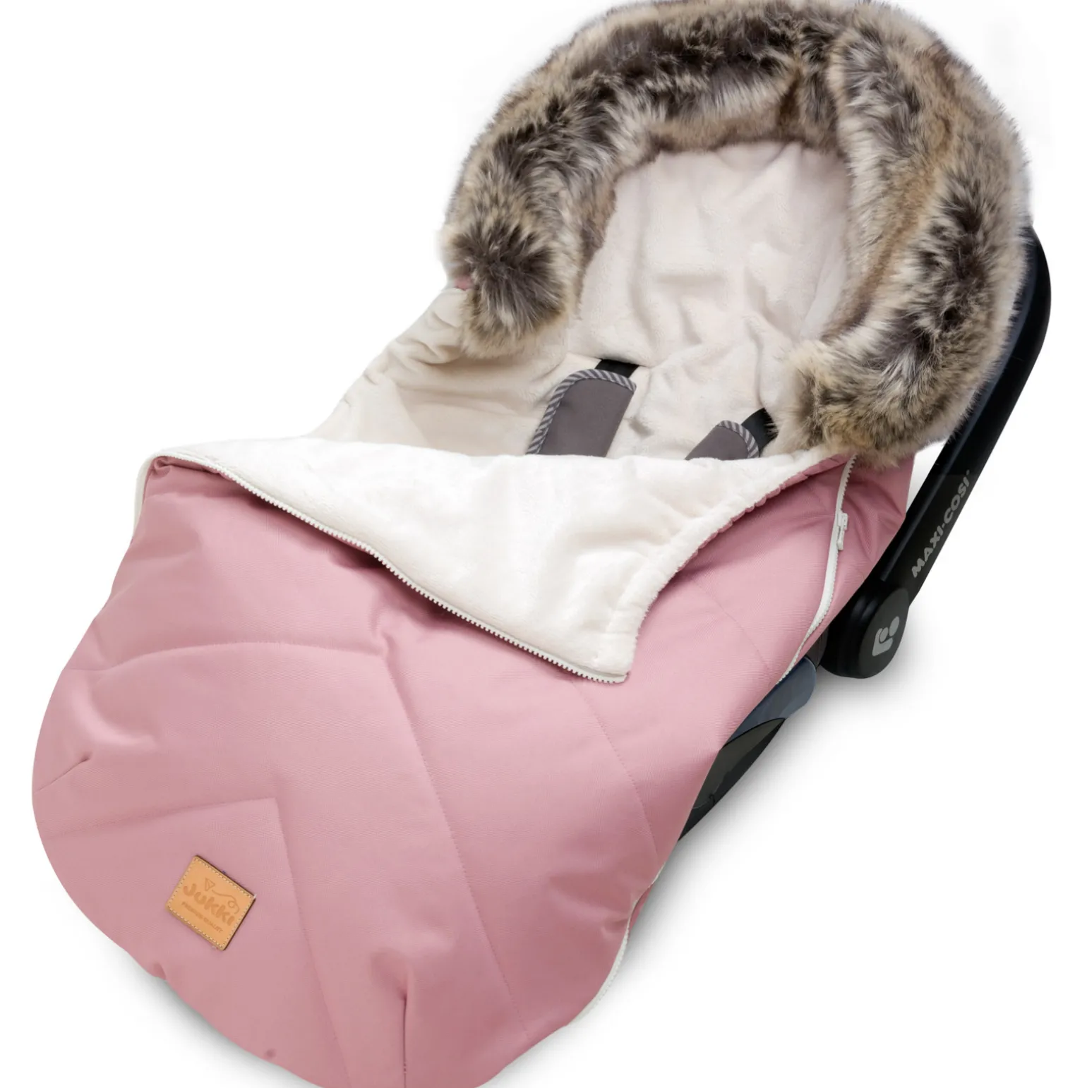 Zimowy śpiworek dziecięcy do wózka, gondoli i sanek - PINK WINTER