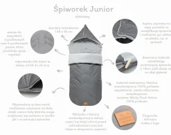 Zimowy śpiworek dziecięcy XL – do wózka, gondoli i sanek - MOCHA WINTER